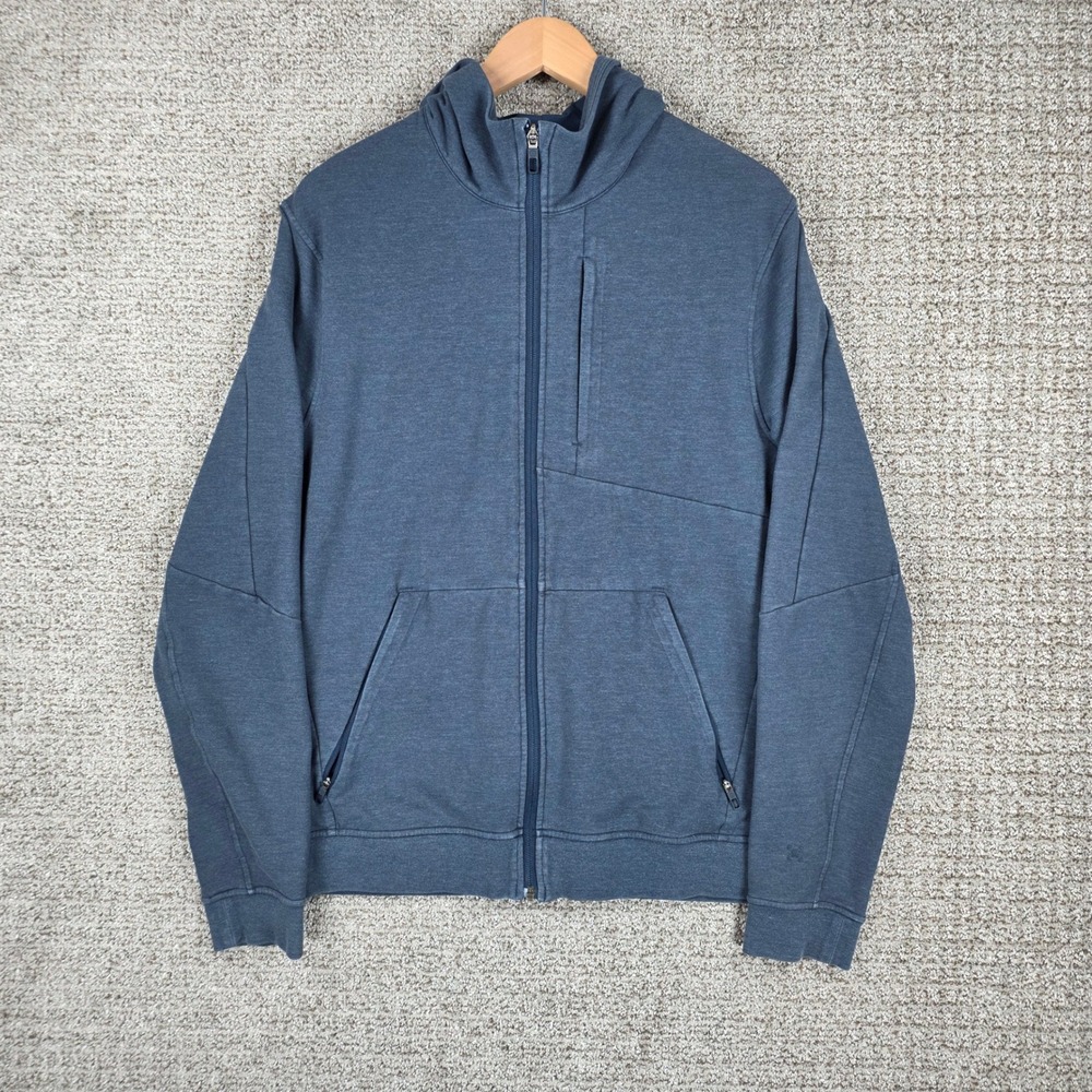 Lululemon Mens City Sweat Full Zip Hoodie Blue Heathered Size L
